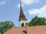 A templomtorony Zsibrikben.