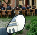 Templom a motortükörben